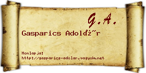 Gasparics Adolár névjegykártya